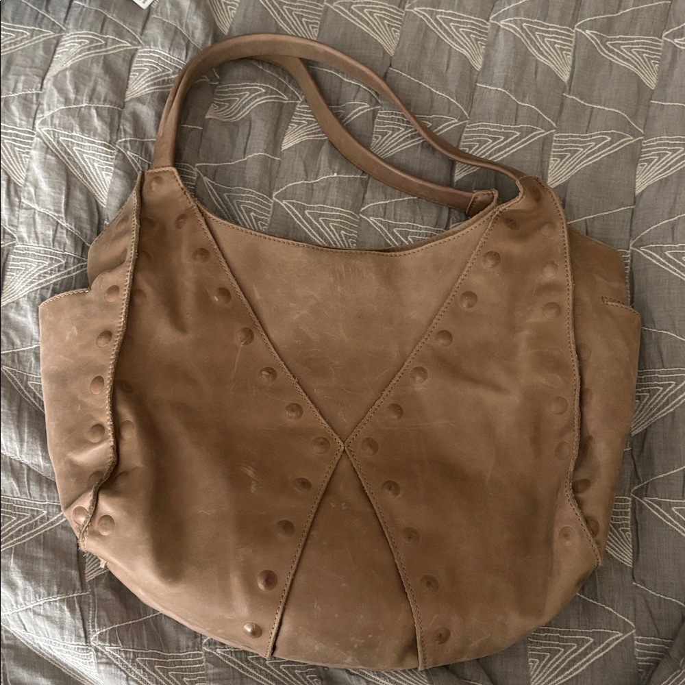 Brown Leather Tote Bag-Hammit